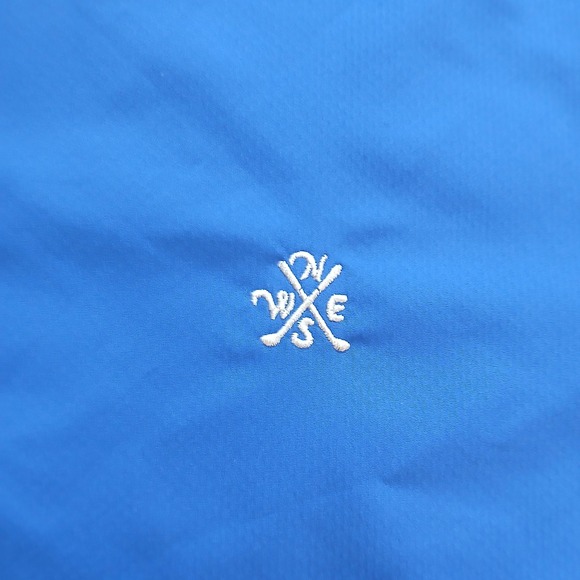 FootJoy Pullover Mens Medium Blue Golf Windbreaker Jacket Outdoors Half Zip - Picture 3 of 9